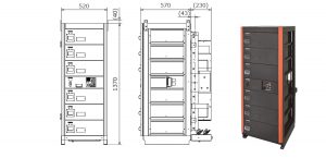 Example 1) 6-stage configuration (with rack) MRM-15030-W